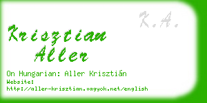 krisztian aller business card