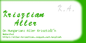 krisztian aller business card